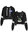 Produktbild Riverdale Pullover Damen Bauchfrei, Teenager Mädchen Southside Serpents Streifen Baseball Hoodie Gestreift Pulli Kapuzen Sweatshirt Kapuzenpullover Kurz Crop Tops Oberteile Shirt (A-Schwarz 1, L)
