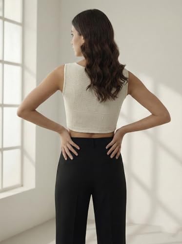 Image of Leriya Fashion Women Solid Polycotton Ribbed Sleeveless Tank Top | Scoop Neck Slim Fit Stretchable Casual Top for Women | Summer Basic T-Shirt Blouse for Girls, Office, Gym
