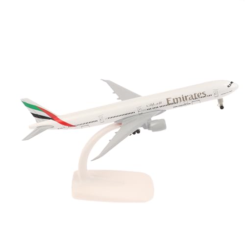 Uclac Emirates B777 Emirats Arabes Unis - Modèle d'avion - Ornement en métal moulé sous pression - 20 cm - Avec train d'atterrissage