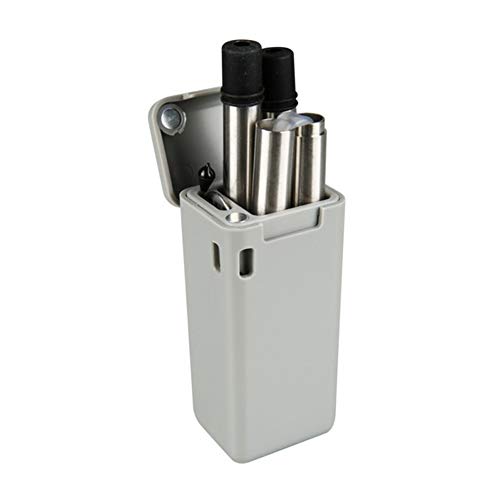 Uwood pliante en acier inoxydable Paille, portable, Extra long 22,9 cm Folding Paille, Paille pailles réutilisables en métal avec brosse de nettoyage gris