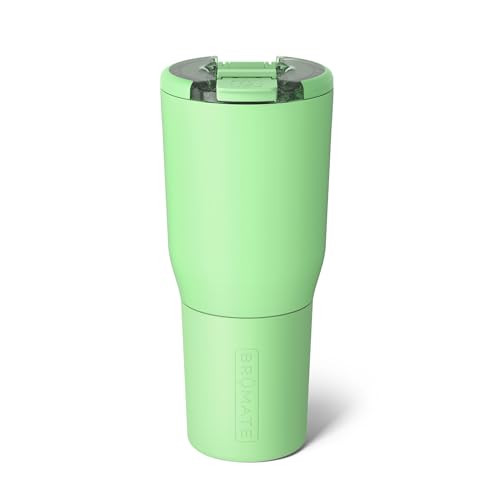 BrüMate Nav 35oz 100% Leak Proof Insulated Travel Tumbler with Magnetic BevLock™ Lid - Double Wall Cup-Holder Friendly Stainless Steel Mug (Kiwi)