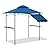 COBANA Grill Gazebo 8’x 5’ Outdoor Patio Backyard BBQ Grill Shelter with Side Awning, Double Tiered Soft Canopy Top with Steel Frame and Bar Counters, Blue