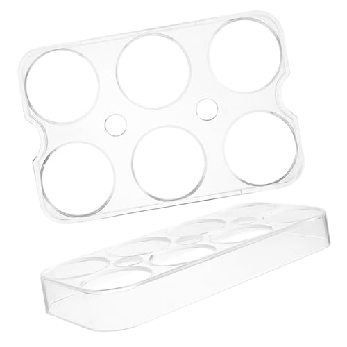 Organizador para huevos en cocinas modernas con dos bandejas plásticas de Alipis