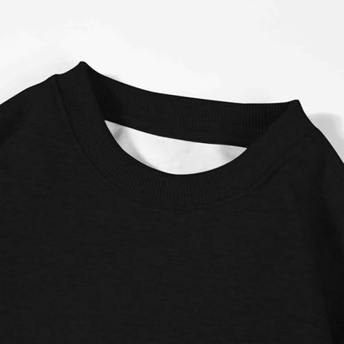 Girls Oversized Crewneck Sweatshirts Kids Fashion Fleece Drop Shoulder Pullover Sweatshirt Tops 3-13 Years4