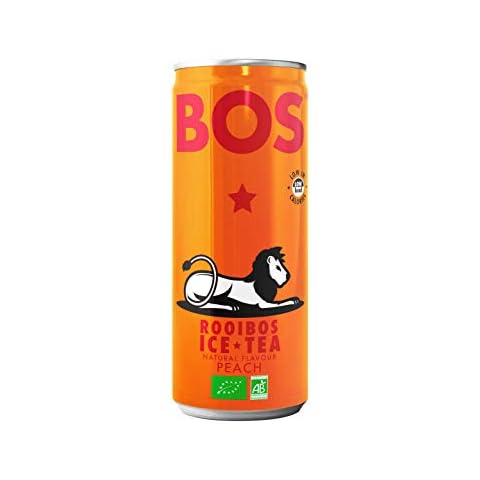 BOS Rooibos Peach Ice Tea 250ml Can Cover