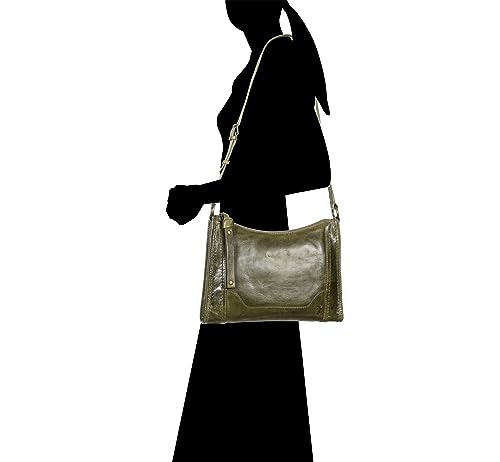 Image of Frye Women's Melissa Zip Crossbody Bag, Stylish Handbag with Adjustable Strap & Pockets