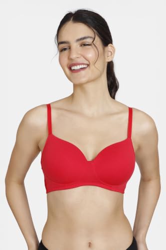 Image of Zivame Padded Non Wired 3 /4th Coverage Bra-Aruba Blue
