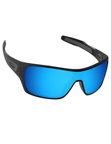 Image of Alphax Ice Blue Mirrored Polarized Replacement Lenses for Oakley Turbine Rotor OO9307 Sunglasses