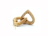 Dacaret Factory Interwind Olive Wood Hearts Joined Together, a Great Gift on Valentines, Engagement and Wedding, Interlocking Hearts, interlinked Heart… (2 Inches)