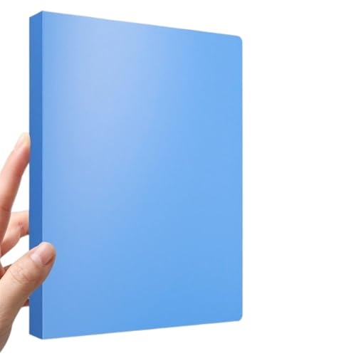 Classeur A4 bleu transparent à 4 anneaux en D avec dossier PP perforé