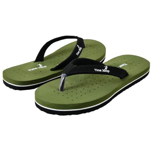 Image of Perforated Flip Flops, Burgundy with Black Straps, Casual Beach Sandals
