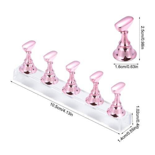 Soporte para práctica de uñas con pincel arcoíris 8 piezas miniatura 2