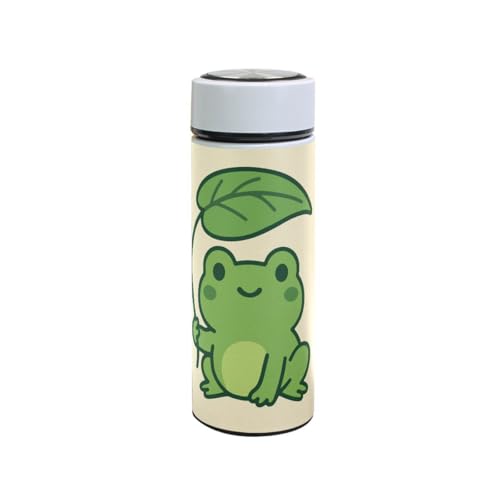 Akiraki 水筒 おもしろ 蛙 カエル アニマル 可愛い 350ml 保温 保冷 マグボトル 真空断熱 ステンレス スリム 軽量 おしゃれ スポーツボトル 魔法瓶 アウトドア 登山 オフィス