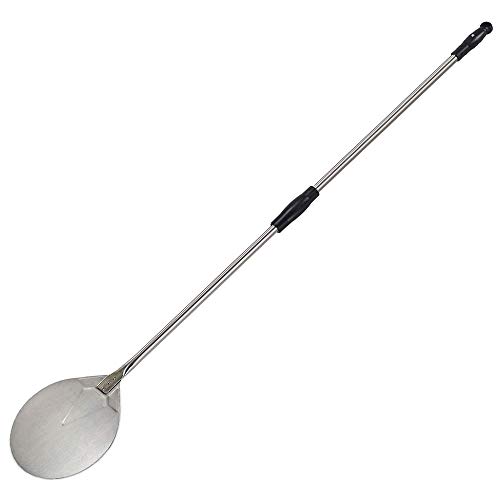 SHANGPEIXUAN 9'' Turning Pizza Peel Stainless steel with 47 Inch Total Length Outdoor Pizza Oven Accessories
