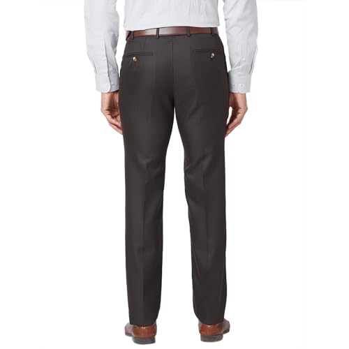 Image of Raymond Slim Fit Poly Viscose Blend Structure Pattern Flat Front Formal Trouser