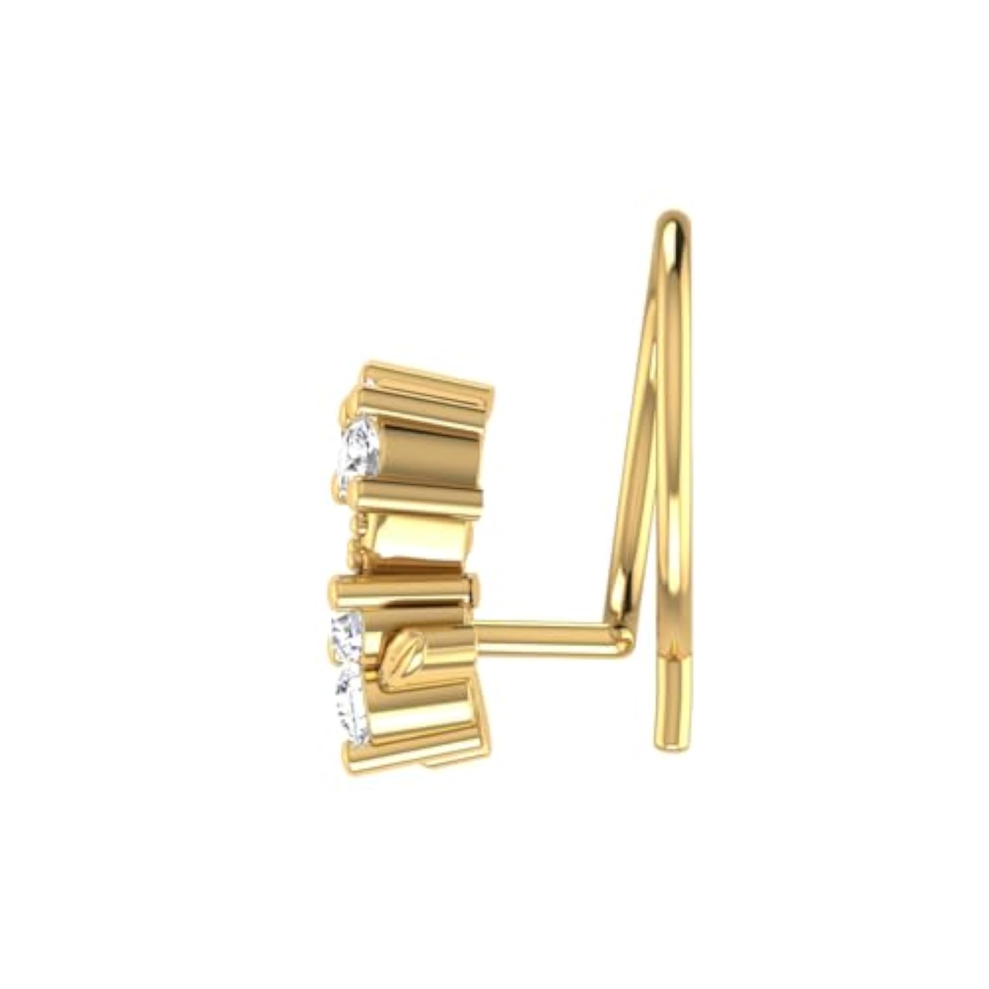 14Kt Yellow Gold Stud Nosering, Elegant Gift