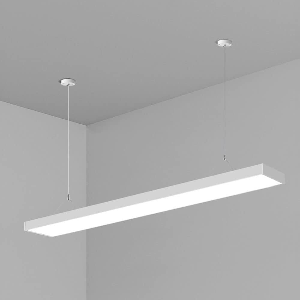 Luminaire suspendue moderne noir avec éclairage LED pour grand garage