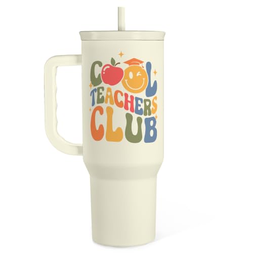 Cool Teacher Club Tumbler 40oz, Stainless Steel...