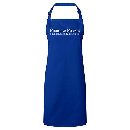 Tablier cuisine premium bleu Pierce and Pierce inspiré du film culte pour passionnés de cinéma