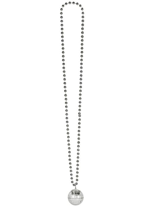 Struts 1970s Disco Light Up LED Mirror Ball Necklace