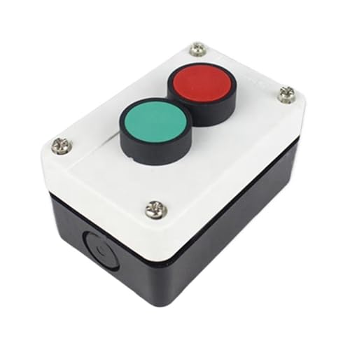 Interrupteur bouton-poussoir de démarrage moteur électrique momentané rouge vert 2 positions