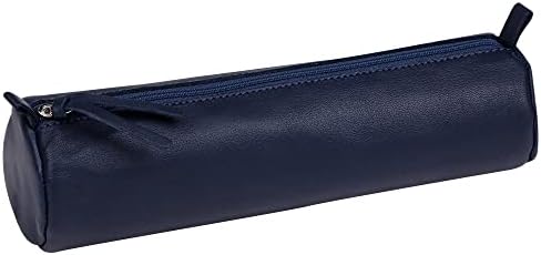 Clairefontaine 410159C Piórnik skórzany okrągły Ø 5,5 x 22 cm 1 szt. niebieski