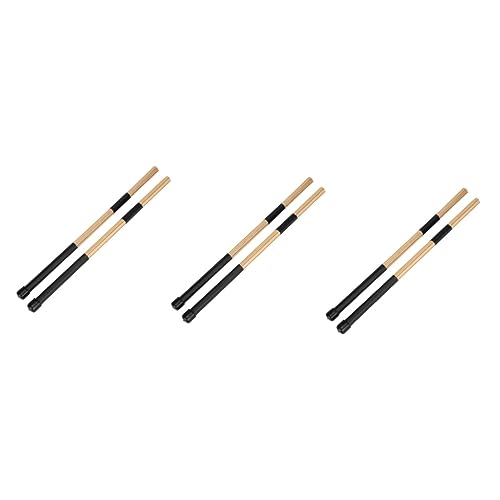 Baquetas de bambú para batería jazz 3 piezas miniatura 1