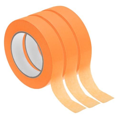 Image of PATIKIL Masking Tape 0.8 Inch x 22 Yard, 3 Roll General Purpose Adhesive Painting Tape Painters Tape for Arts Crafts Label, Orange