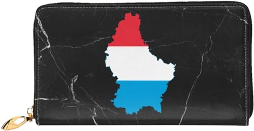 Flag Map of Luxembourg Wallet Card Bag