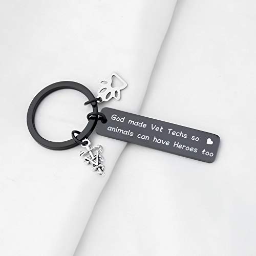 Image of CENWA Veterinarian Gift Vet Tech Appreciation Gift God Made Vet Techs So Animals Can Have Heroes Too(Vet tech -K Black)