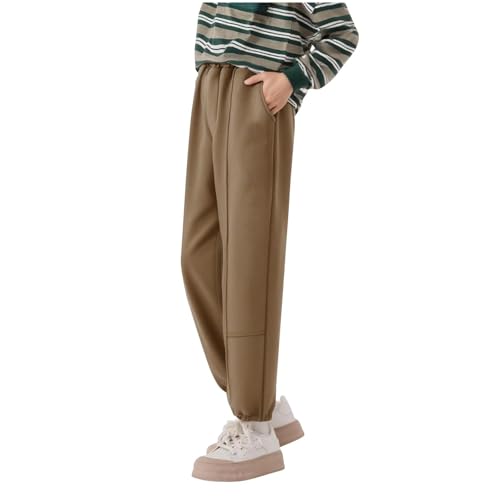 Boys Sweatpants Casual Elastic Wasit Pull On Trousers with Pockets Stretch Fashion Lounge School Pants for Boys 5-15Y