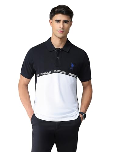 Image of U.S. Polo ASSN. Regular Fit Polo T Shirts for Men - 100% Cotton, Half Sleeves Mens Tshirt