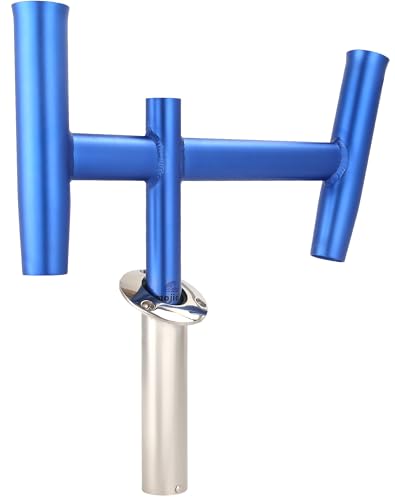 Support de canne à pêche à la traîne double décalage pour éviter les emmêlements de lignes - 3