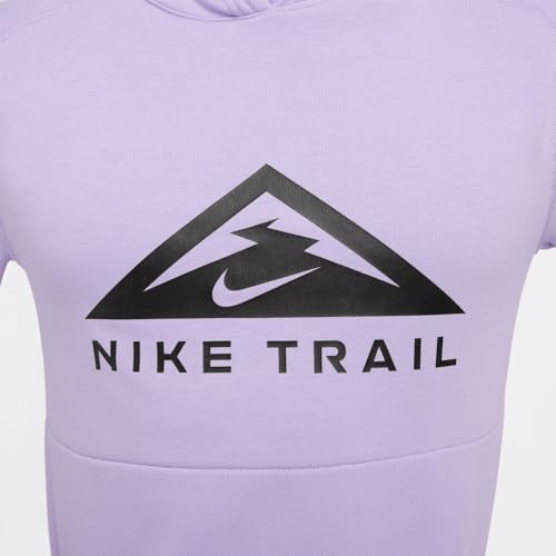Nike Trail Magic Hour Moletom masculino de corrida Dri-Fit, Hortênsias/Hortênsias/Preto, G