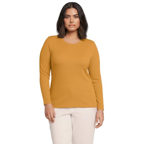 Image of Lands' End Women's Cotton Rib Knit T-Shirt