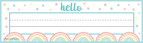 Plaques de Nom Pastel Pop Plates Pack de 36 au Design Épuré et Coloré