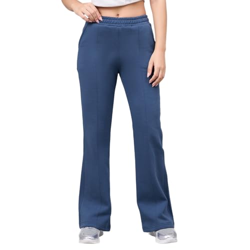 Image of 98 Degree North Women Flared Fleece Track Pants-GL1315-ALMOND