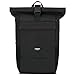 Larkson Rucksack Herren & Damen Schwarz - No 4 - Rolltop Backpack mit Laptopfach für Uni, Arbeit & Fahrrad - Großer Reiserucksack - Wasserabweisend Baby,Schwarz günstig Kaufen-Larkson Rucksack Herren & Damen Schwarz - No 4 - Rolltop Backpack mit Laptopfach für Uni, Arbeit & Fahrrad - Großer Reiserucksack - Wasserabweisend