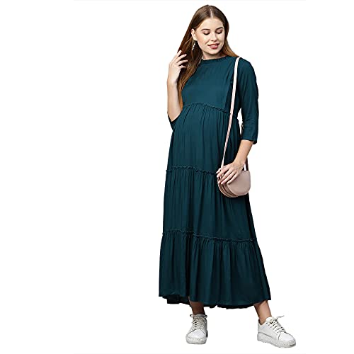 Image of MomToBe Women's Fit And Flare Knee Length Dress