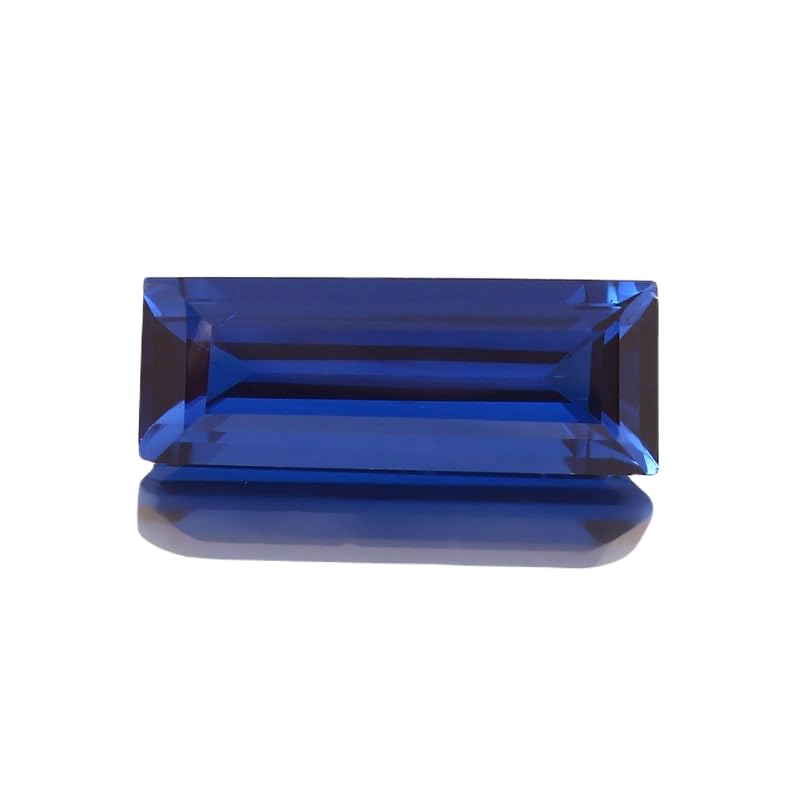 Saphir bleu bleuet naturel de qualité facettée 18 x 7 mm, gemme d'exception pour haute joaillerie