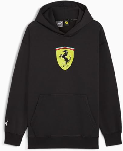PUMA - Mens Ferrari Race Big Shield Hoodie, Color Black, Size: Medium