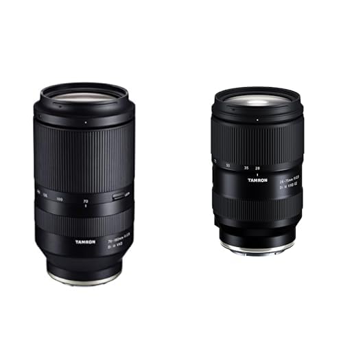 Tamron 70-180mm F/2.8 Di III VXD A056SF - Teleobjetivo Zoom de Gran Apertura para cámaras Sony E de Marco Completo sin Espejo & Lente 28-75 mm F/2.8 Di III VXD G2 para Sony E-Mount Black, única