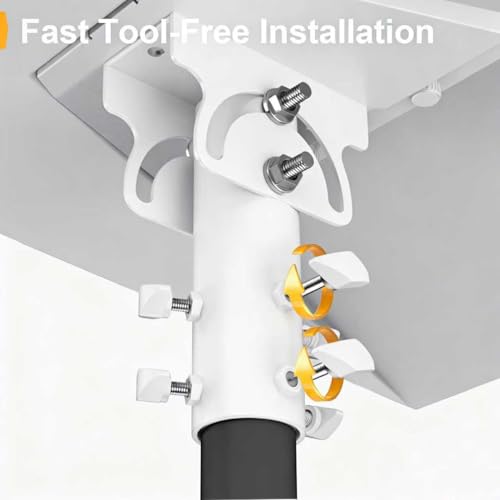 Image of Starlink Gen 3 Mount for Starlink Standard 4 /4X /V3,fits 1.1-2.1in Masts. | Starlink gen 3 Pipe Adapter can be Adjusted from 90-180,White