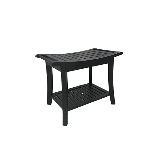 Generisch Taburete de ducha con estante, versátil banco de baño y silla de baño para spa y sala de estar, ideal para comodidad y comodidad