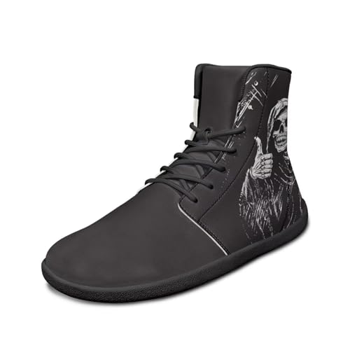 Doojoayie High Top Shoes for Men Wide Width PU Leather Shoes Emerging Adult4