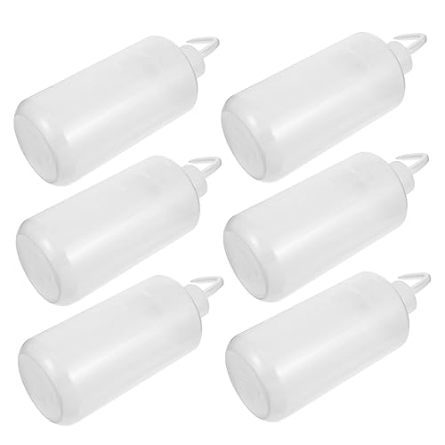 HEALEEP 6 Pack Squeeze Bottles Scale Plastic Wash Bottles Lab Daily Use for Lotion Shampoo Hair Dye