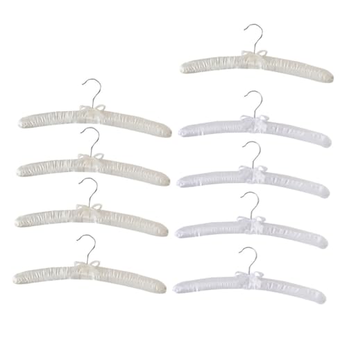 OFFSCH 9pcs Satin Hanger Wedding Gown Hangers Coat Hanger Foam Sweater Hangers Satin Covered Hangers Clothes Drying Rack Heavy Duty Clothes Hanger Wedding Dress Used Hangers Metal
