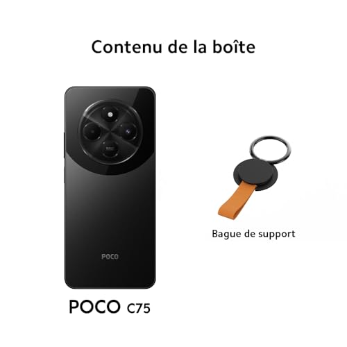 Smartphone POCO C75 6GB 2.0GHz écran de 6.88 Double caméra AI de 50MP Batterie de 5160mAHVersion Française de - vue 6