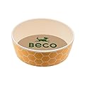 Beco Dog Bowl - Food and Water Bowl, Bamboo, Honeycomb, (Small, 15cm Diameter)
