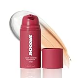 Smooche Color Changing Foundation - Skin Tone Adapting Liquid Foundation for Women, Self Adjusting Natural Finish, Blurs Imperfections & Fine Lines, SPF 50, All Skin Types, 1.01 Fl Oz